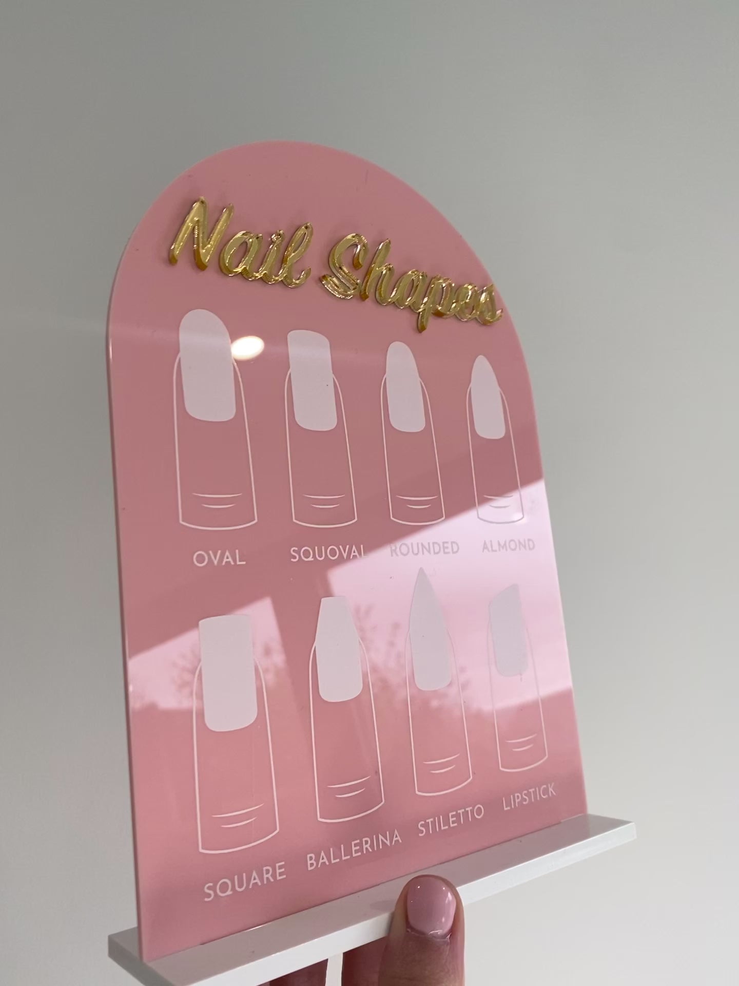Nail Shape Sign | Sign & Stand