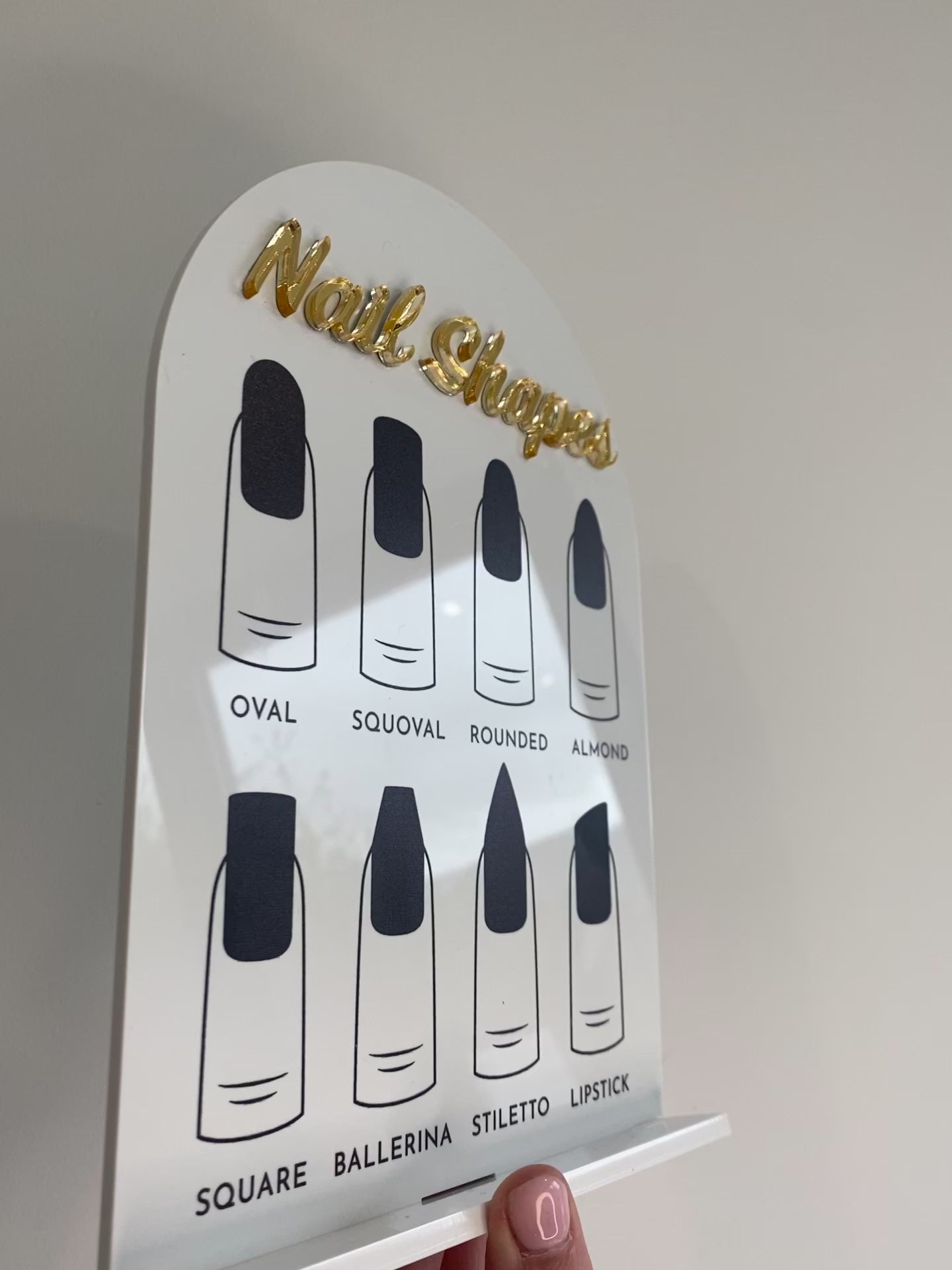 Nail Shape Sign | Sign & Stand