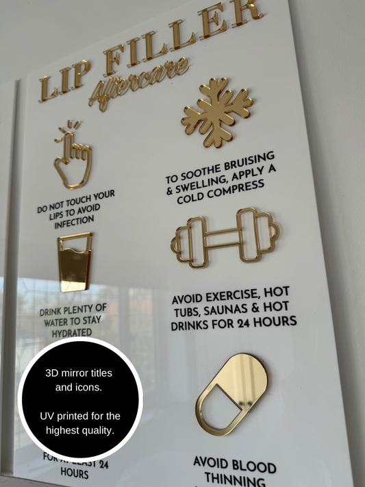 Aftercare Advice Sign | Lip Filler