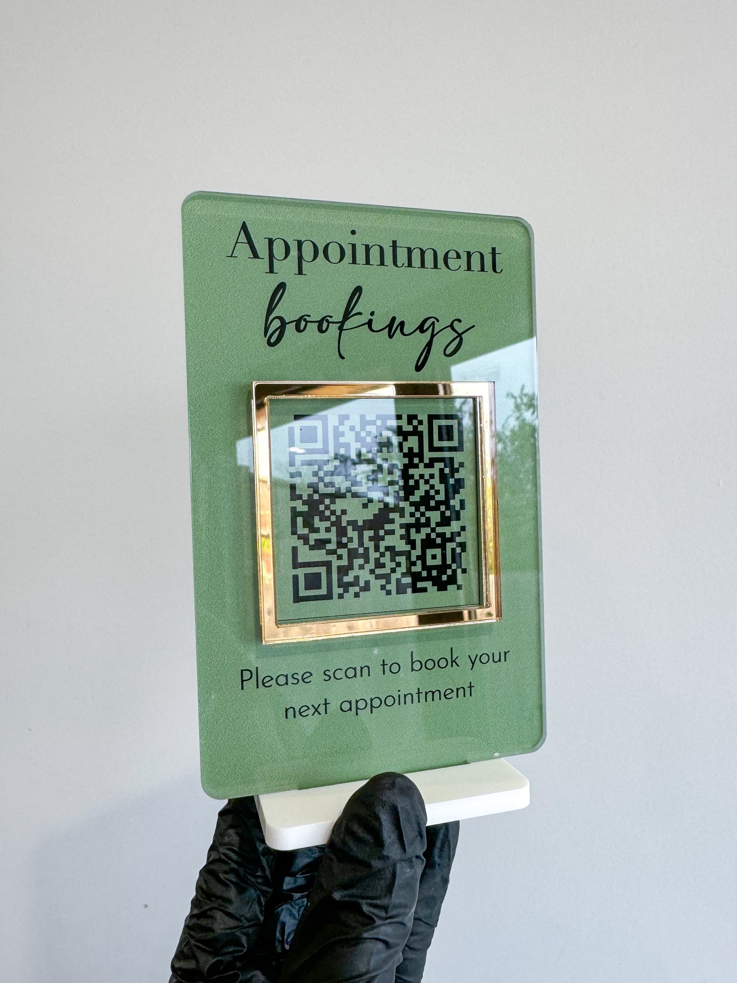 Mini QR Code Display Sign with Stand