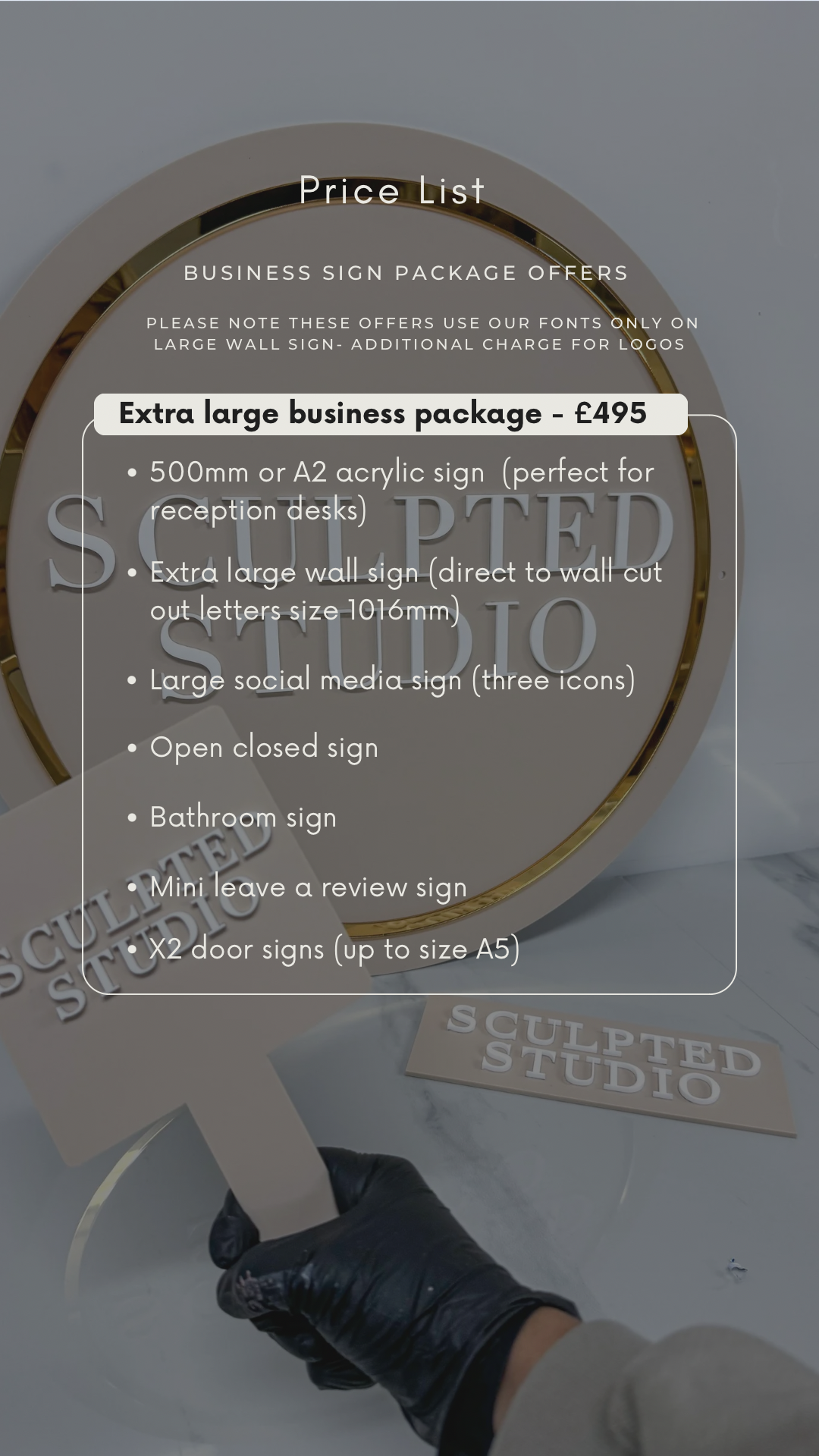 Acrylic Business Sign Package