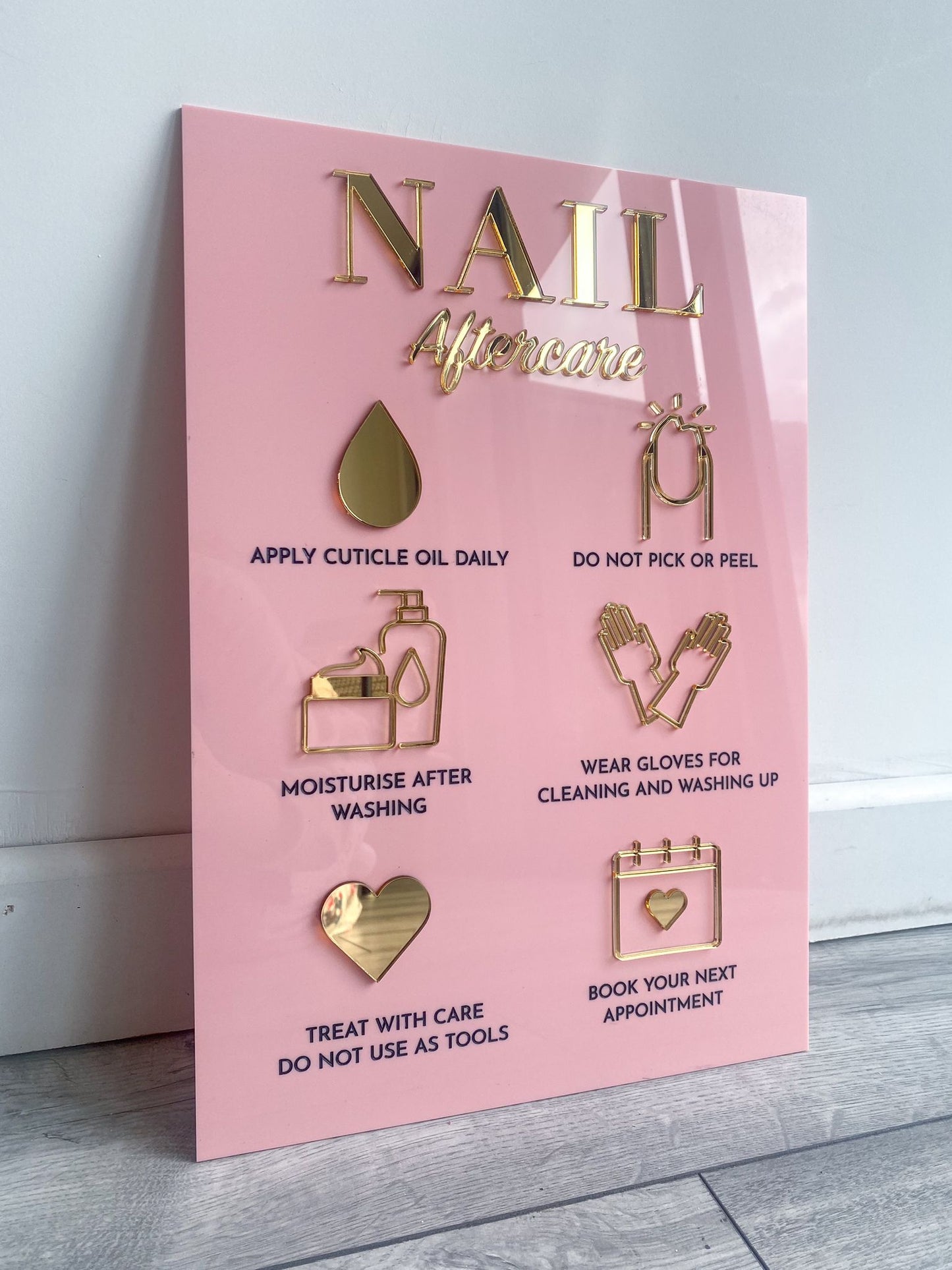 Aftercare Advice Sign | Nails