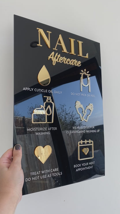 Aftercare Advice Sign | Nails
