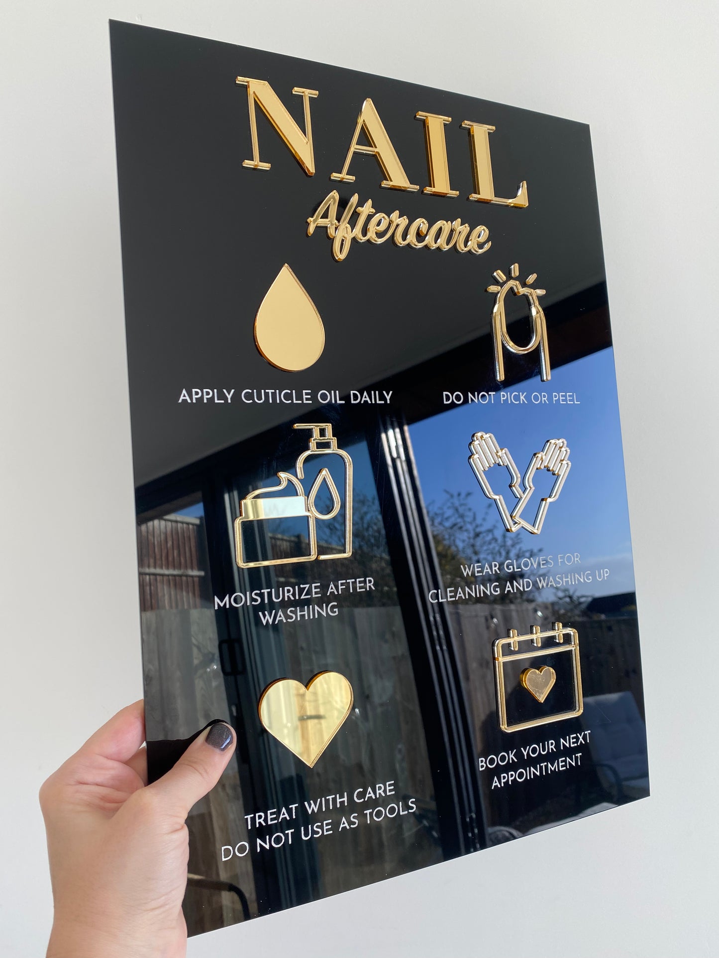 Aftercare Advice Sign | Nails