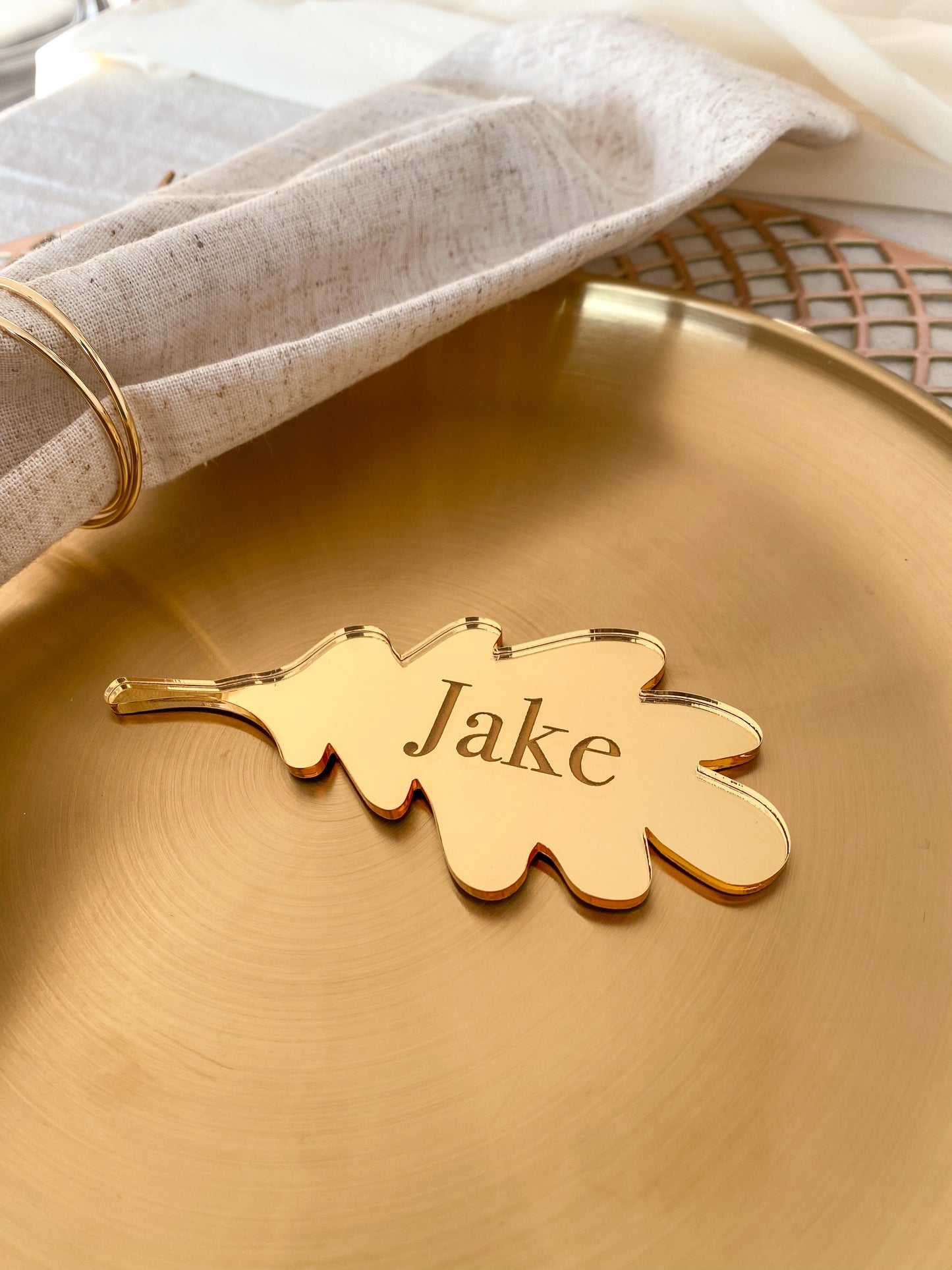 Wedding Place Name Setting | Leaf