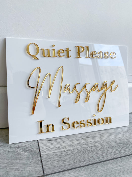 Massage In Session Sign