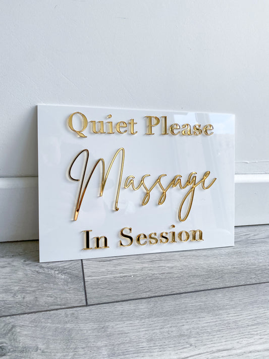 Massage In Session Sign