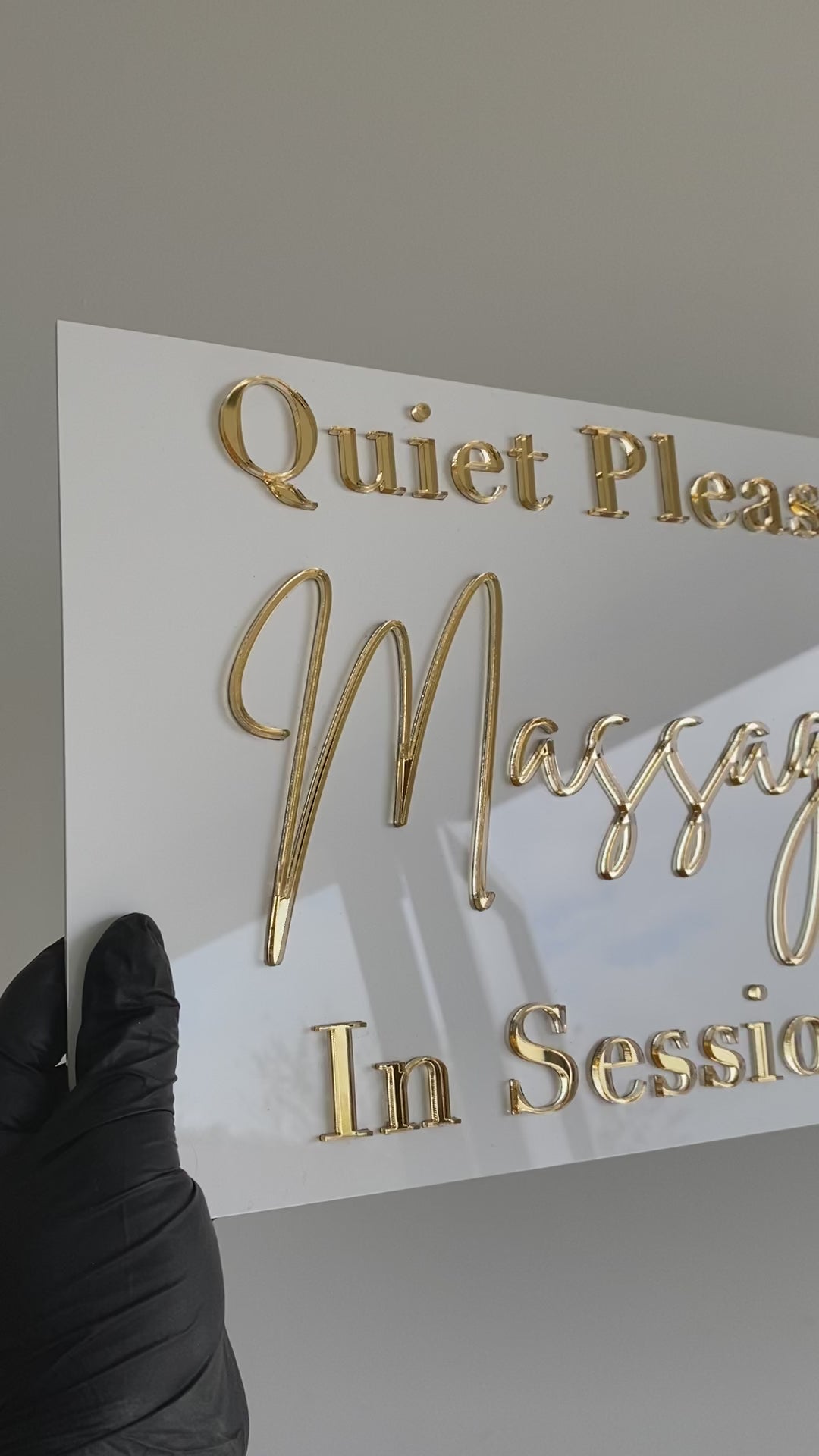 Massage In Session Sign | Acrylic Treatment Room Door Sign | Wolf &amp; Flower
