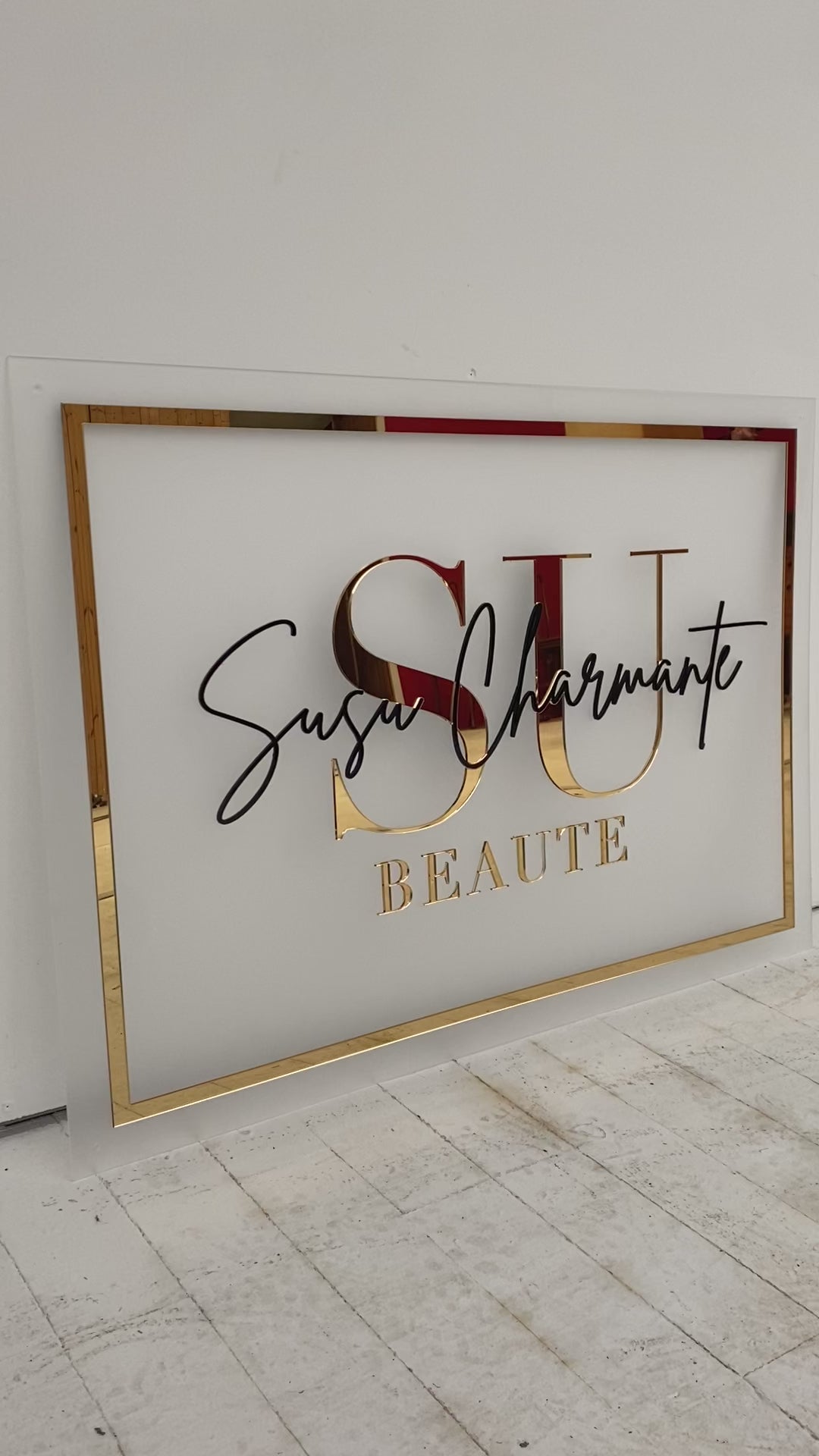 Rectangle Acrylic Business Sign | Frosted Acrylic