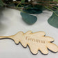 Wedding wooden Autumn leaf place name setting