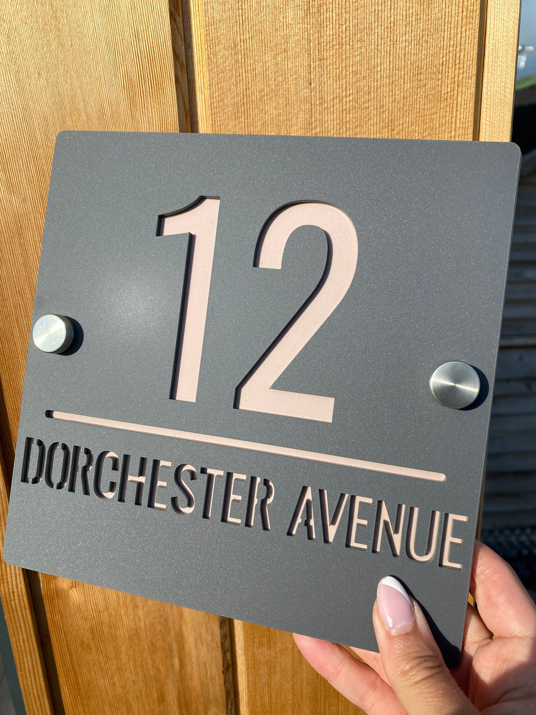 Modern Contemporary Square Acrylic House Sign