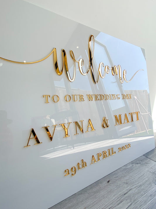 Acrylic Wedding Sign | Welcome Sign