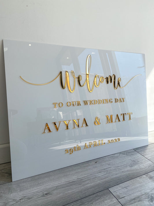 Acrylic Wedding Sign | Welcome Sign