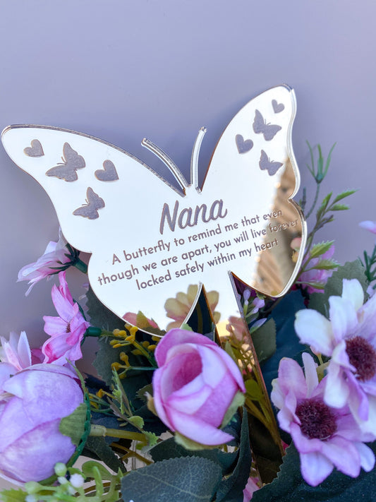 Personalised Memorial Butterfly or Memorial Heart