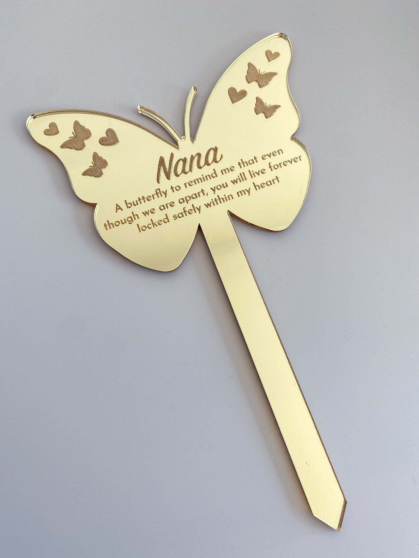 Personalised Memorial Butterfly or Memorial Heart