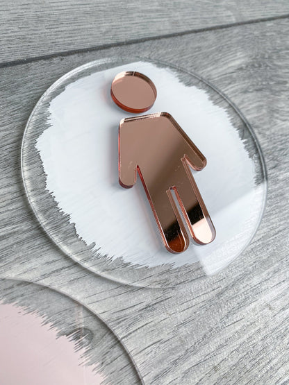 Mini Bathroom Sign